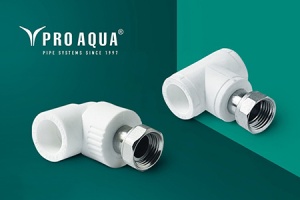 В ассортименте «ПРО АКВА» презентованы новые угольник и тройник PRO AQUA с накидной гайкой