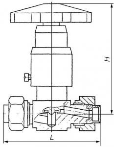Н 26319 Клапан запорный проходной