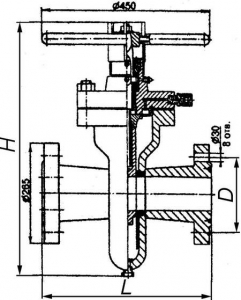 Ж83-Р1162 Задвижка шиберная запорная