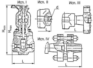 Р34-ЗК-012-000…, Т Задвижка клиновая с выдвижным шпинделем